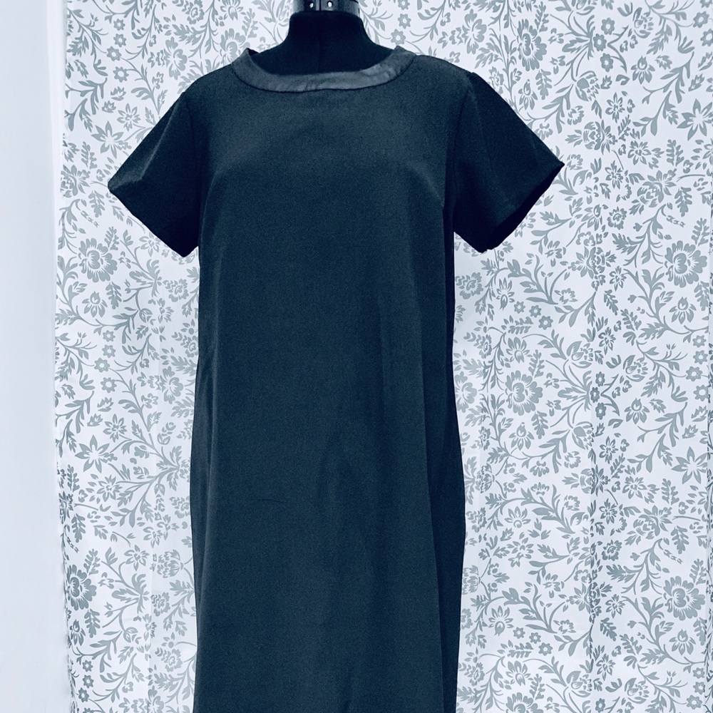 eShakti black shirt dress 1X (18w)